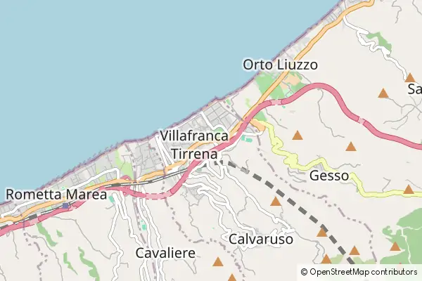 Mapa Villafranca Tirrena