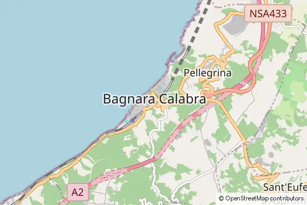 Mapa Bagnara Calabra