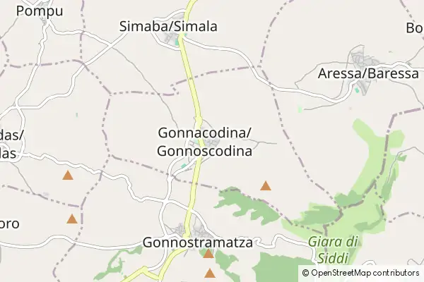 Mapa Gonnoscodina