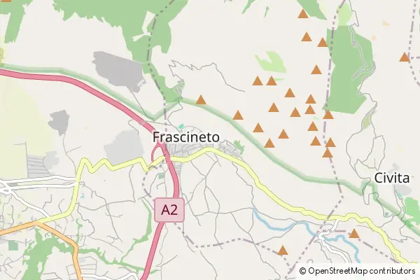 Mapa Frascineto