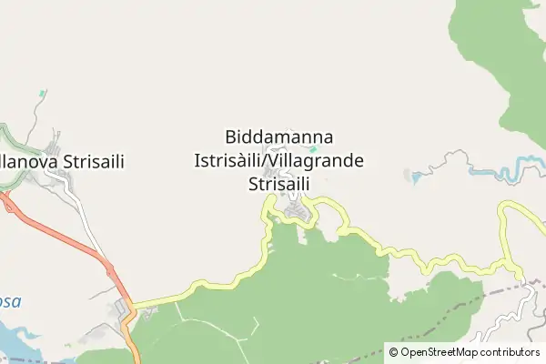 Mapa Villagrande Strisaili