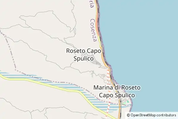 Mapa Roseto Capo Spulico