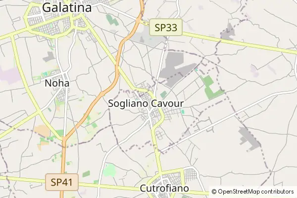 Mapa Sogliano Cavour