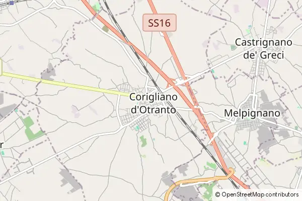 Mapa Corigliano d'Otranto