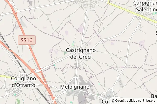 Mapa Castrignano de' Greci