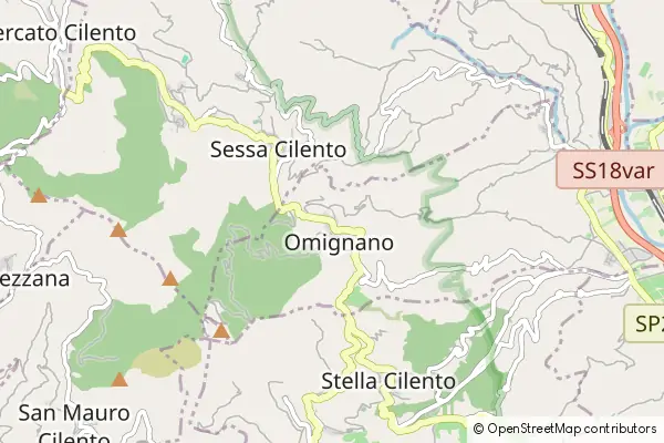 Mapa Omignano