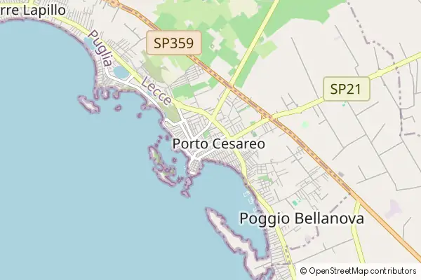 Mapa Porto Cesareo