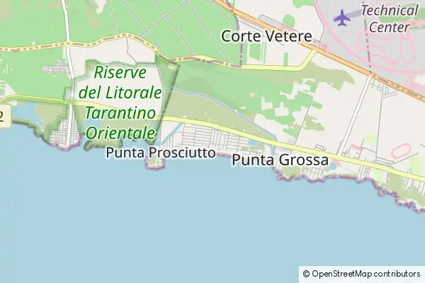 Mapa Punta Prosciutto