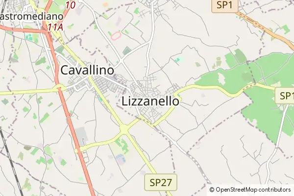 Mapa Lizzanello