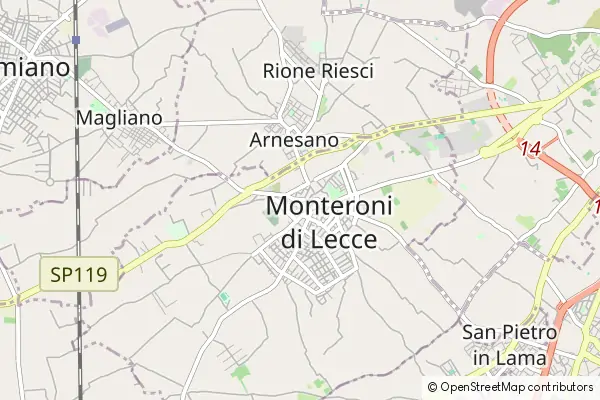 Mapa Monteroni di Lecce