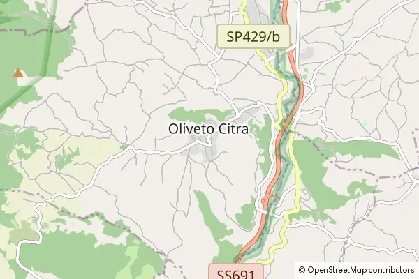 Mapa Oliveto Citra