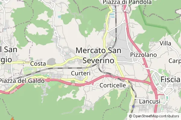 Mapa Mercato San Severino