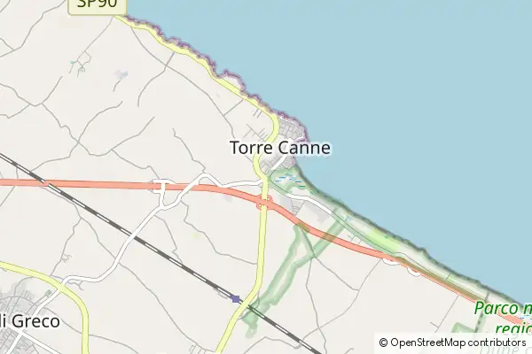 Mapa Torre Canne