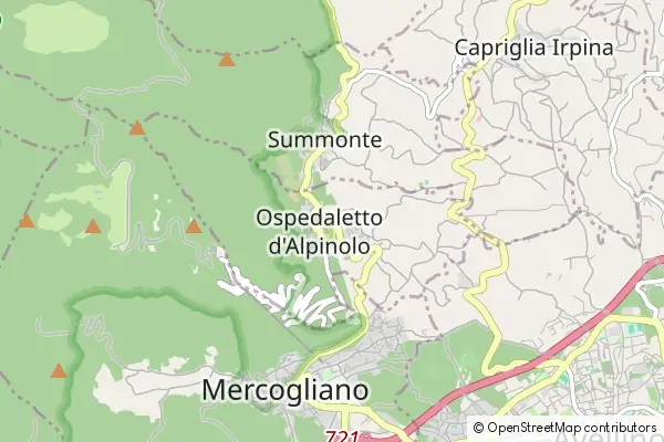 Mapa Ospedaletto d'Alpinolo