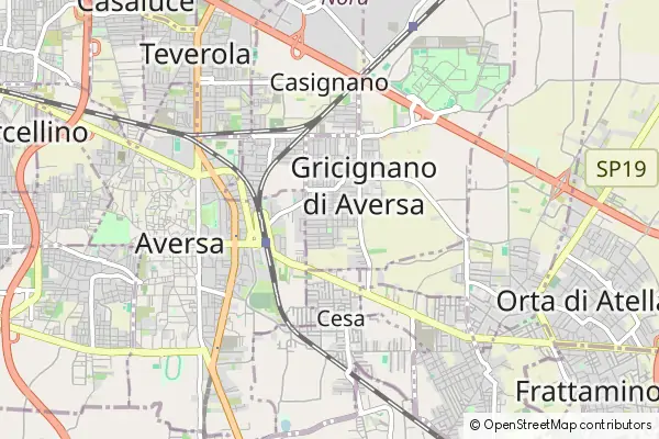 Mapa Gricignano di Aversa