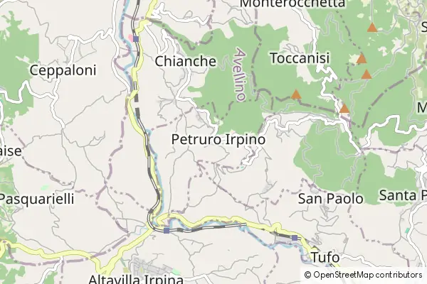 Mapa Petruro Irpino