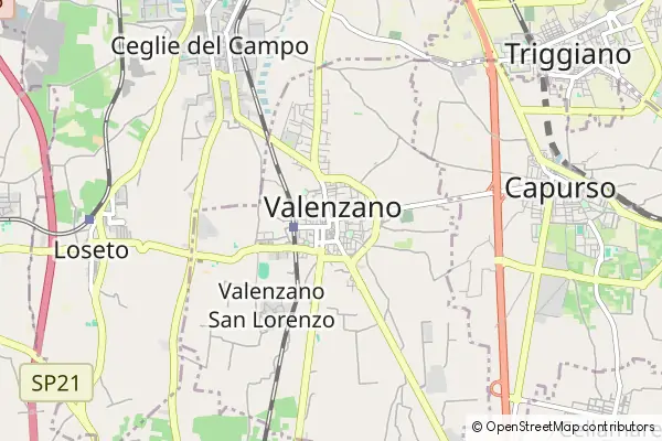 Mapa Valenzano