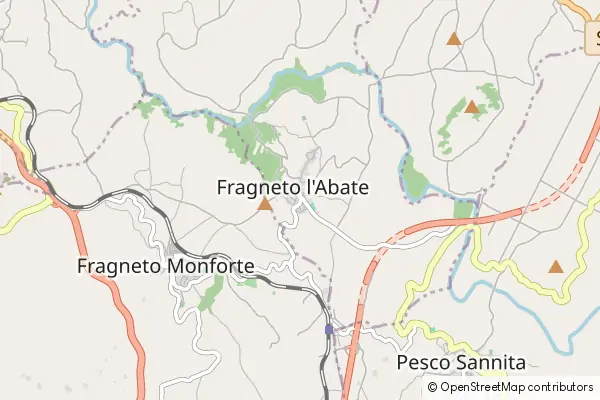 Mapa Fragneto l'Abate