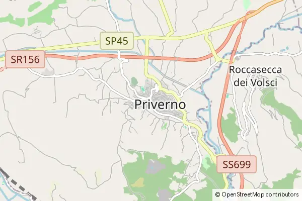 Mapa Priverno