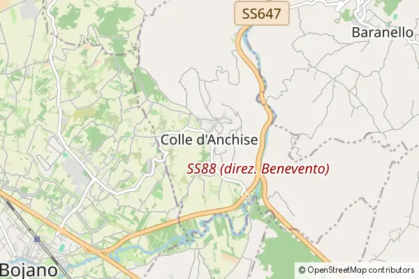 Mapa Colle d'Anchise