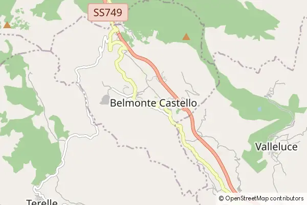 Mapa Belmonte Castello