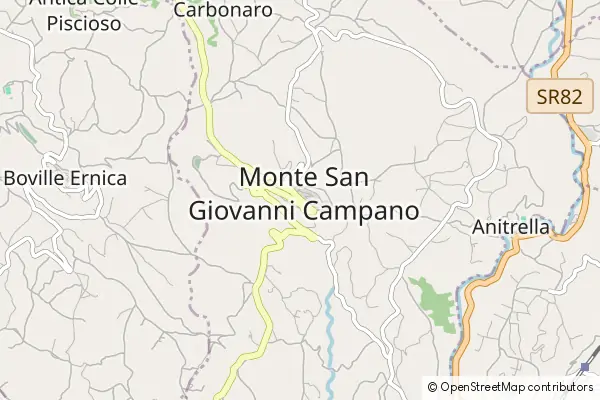 Mapa Monte San Giovanni Campano