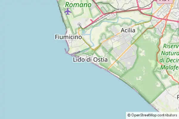 Mapa Lido di Ostia