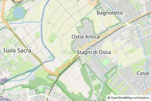 Mapa Ostia Antica