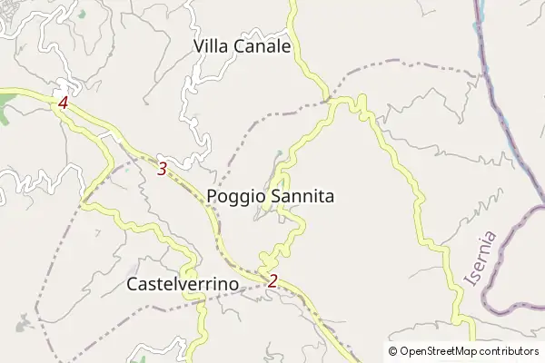 Mapa Poggio Sannita