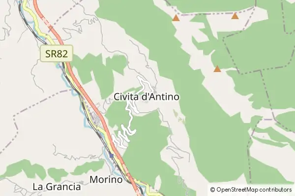 Mapa Civita d'Antino