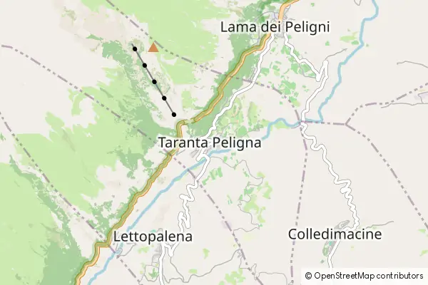 Mapa Taranta Peligna