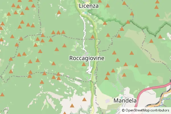 Mapa Roccagiovine