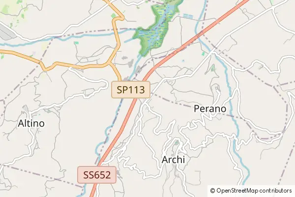 Mapa Piane d'Archi-Quadroni