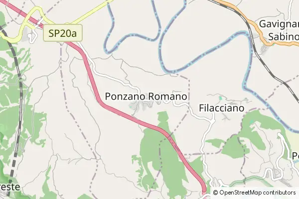 Mapa Ponzano Romano