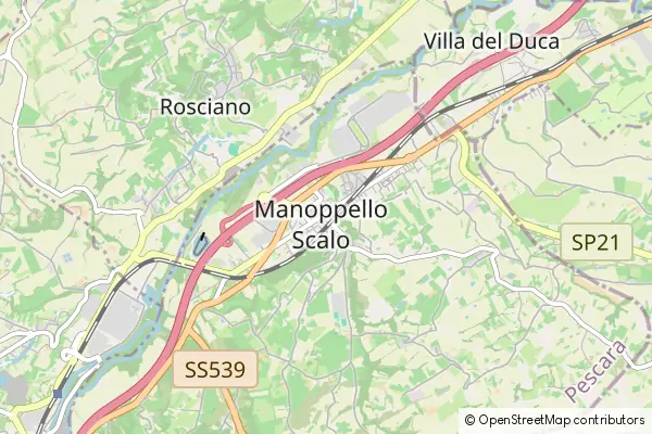 Mapa Manoppello Scalo