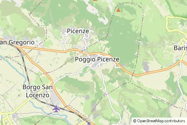 Mapa Poggio Picenze