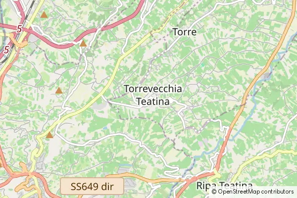 Mapa Torrevecchia Teatina