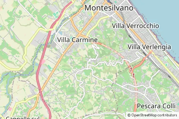 Mapa Montesilvano Colle