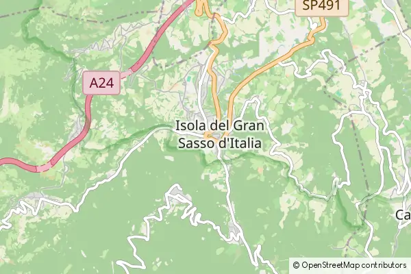 Mapa Isola del Gran Sasso d'Italia