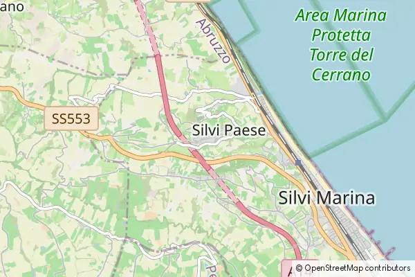 Mapa Silvi Paese