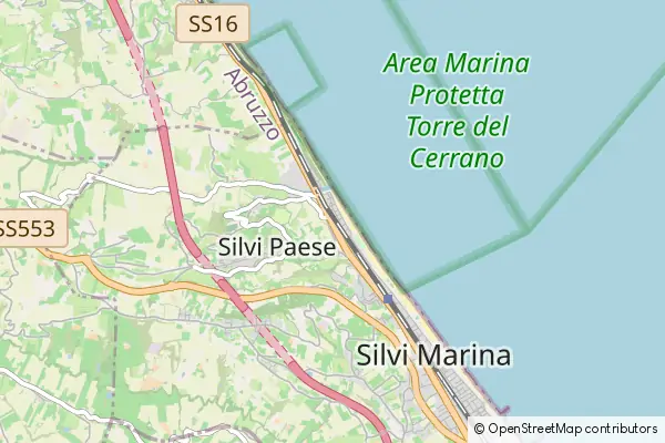 Mapa Silvi Marina