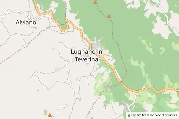 Mapa Lugnano in Teverina