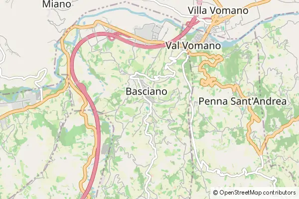 Mapa Basciano