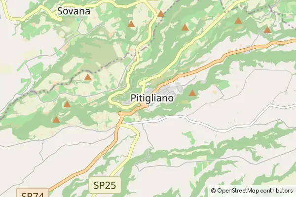 Mapa Pitigliano