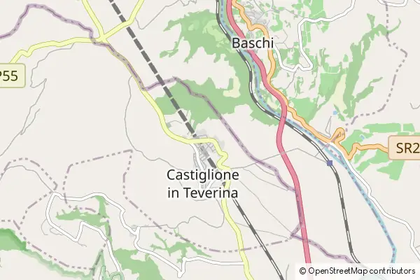 Mapa Castiglione in Teverina