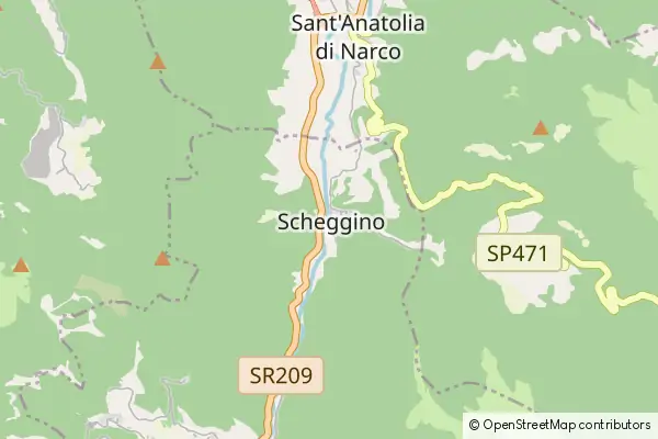 Mapa Scheggino