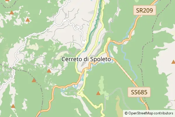 Mapa Cerreto di Spoleto