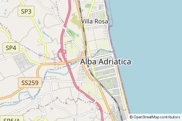 Mapa Alba Adriatica