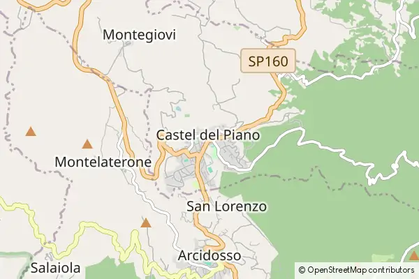 Mapa Castel del Piano