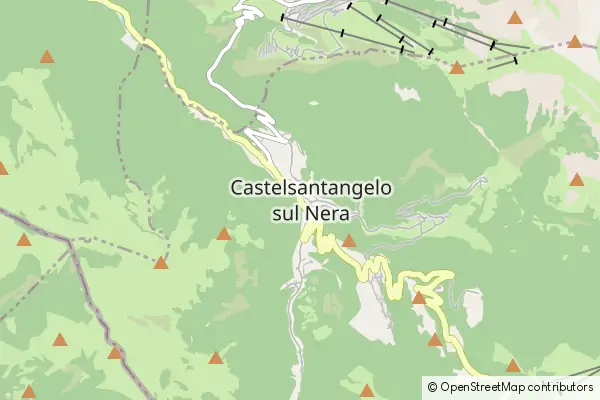 Mapa Castelsantangelo sul Nera